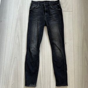 Mother Denim, High Waisted Looker Ankle Jean, Wash: Leave the Light On, size 25